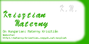 krisztian materny business card