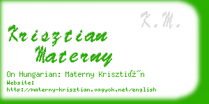 krisztian materny business card